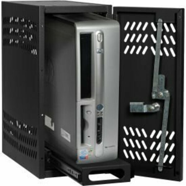 Datum Filing Systems Datum Large Hanging CPU Locker, Black CPU2-T25